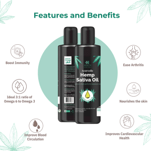 Health Horizons HEMP SEED OIL (COLD PRESSED) 200ML