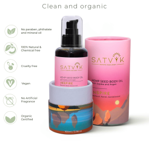 Satvik INSPIRE – Hemp Seed Face and Body Oil (100ml)