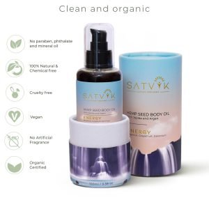 Satvik ENERGY- Hemp Seed Face and Body Oil (100ml)
