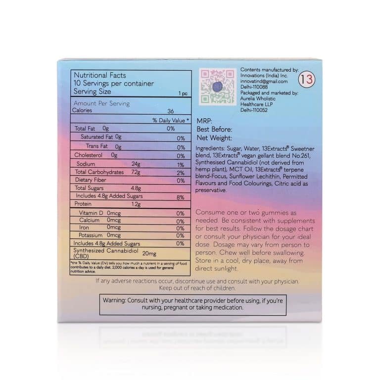 Focus&U Gummies (200mg CBD + terpenes for focus)
