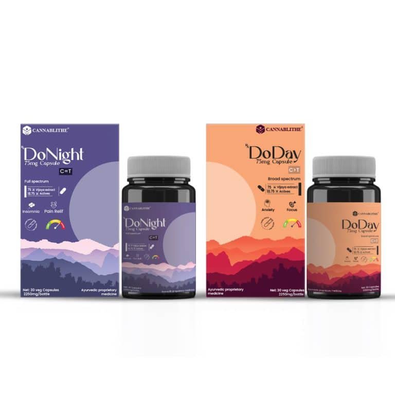 CannaBlithe DoDay/DoNight 75 mg Capsule Balanced AM/PM Combo